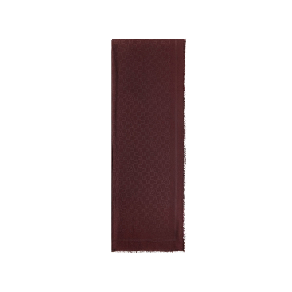Sciarpa rettangolare con pattern logo - Merlot