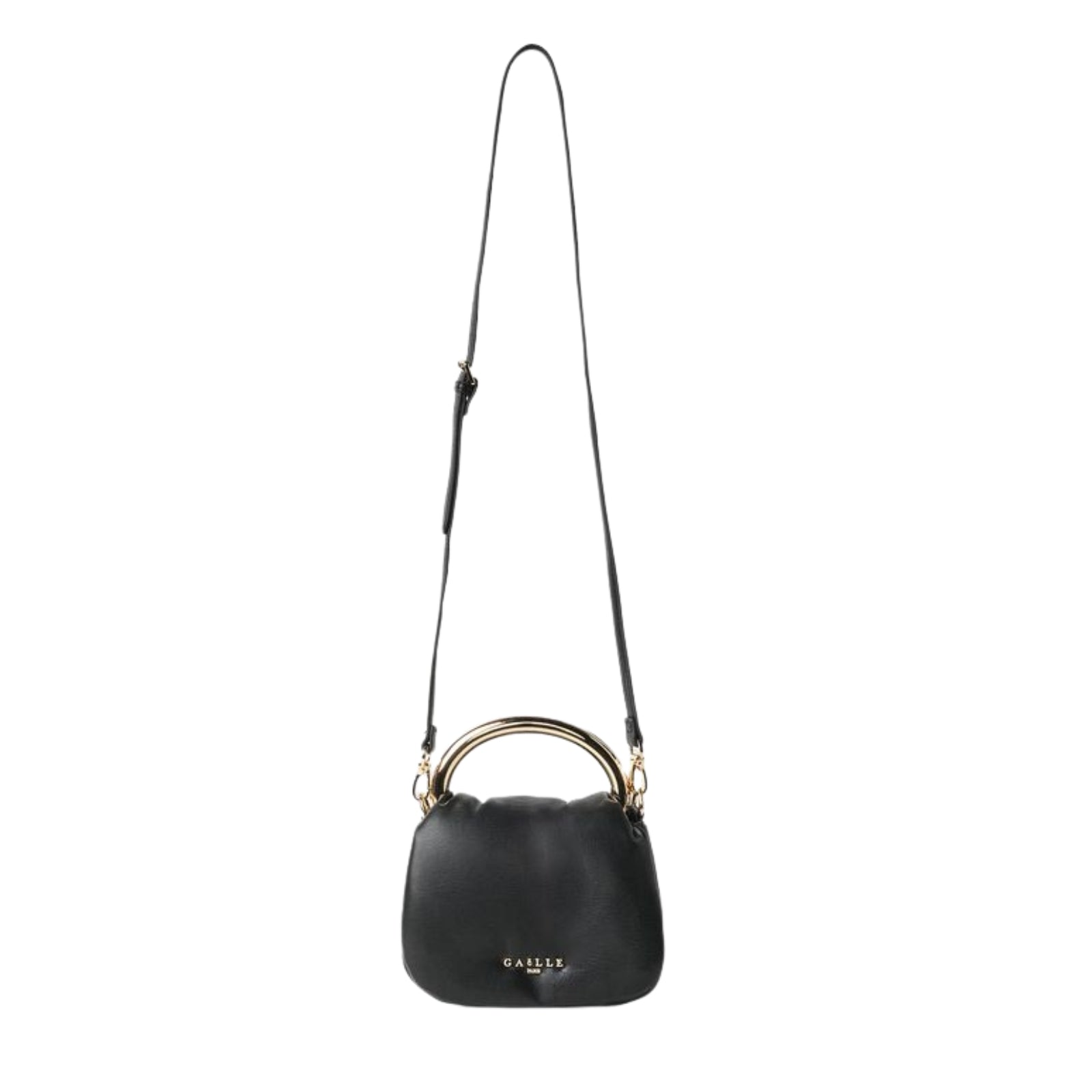 Mini Pochette Con Maxi Manico Anello - Nero