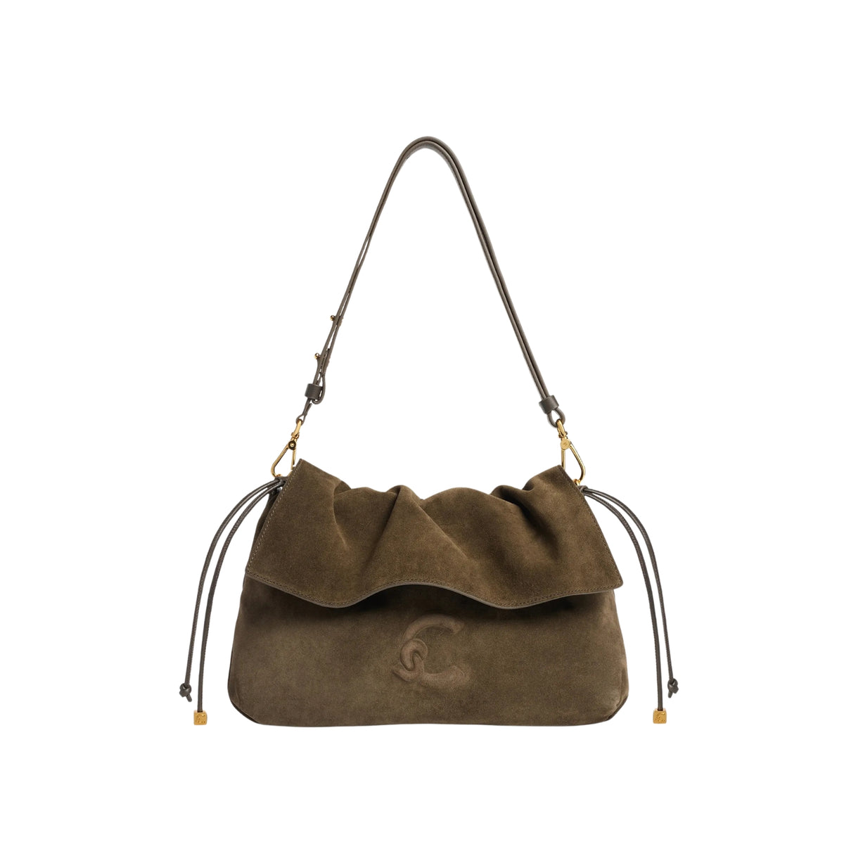 Borsa Lidia con logo C-Me a rilievo - Fango