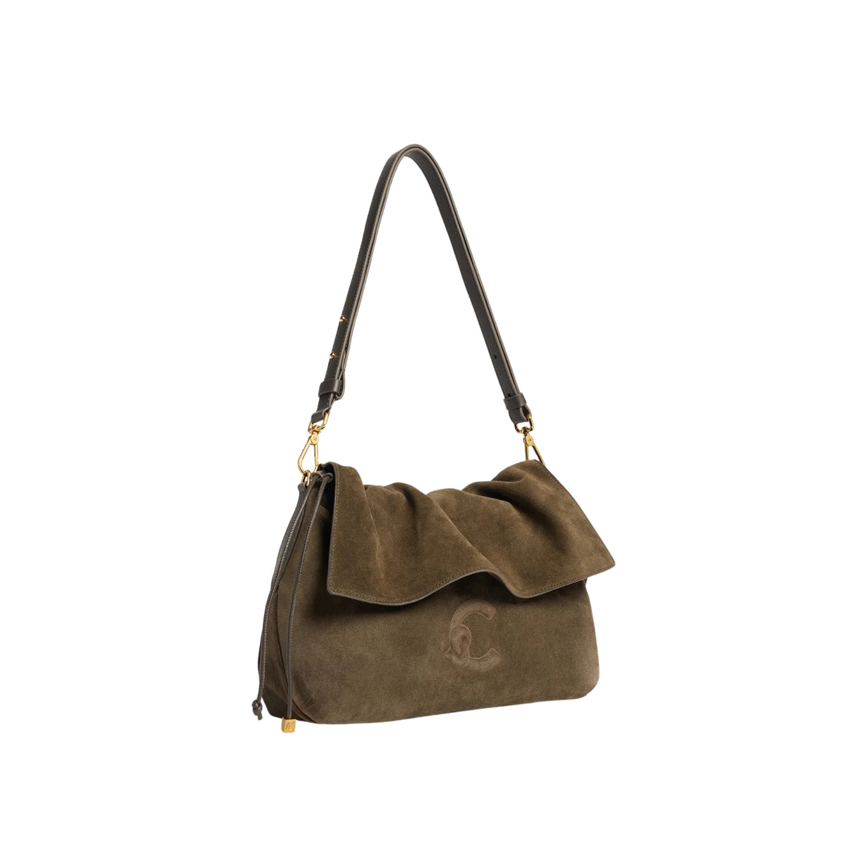 Borsa Lidia con logo C-Me a rilievo - Fango