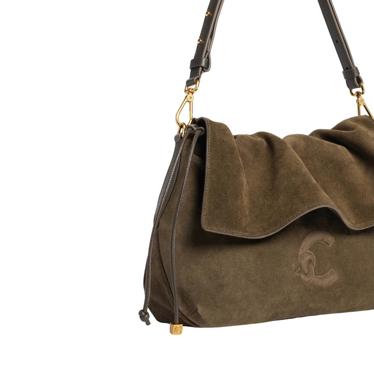 Borsa Lidia con logo C-Me a rilievo - Fango
