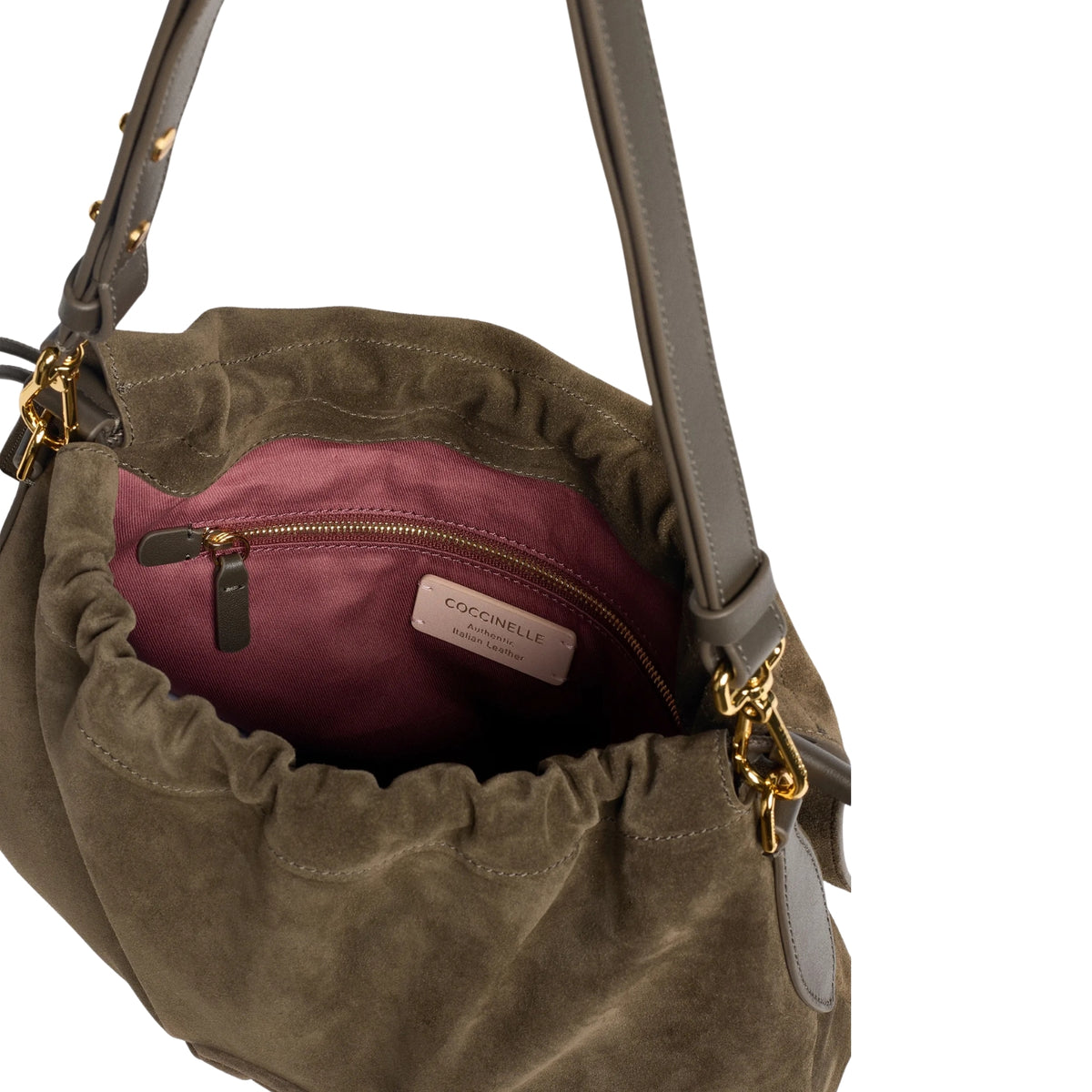 Borsa Lidia con logo C-Me a rilievo - Fango