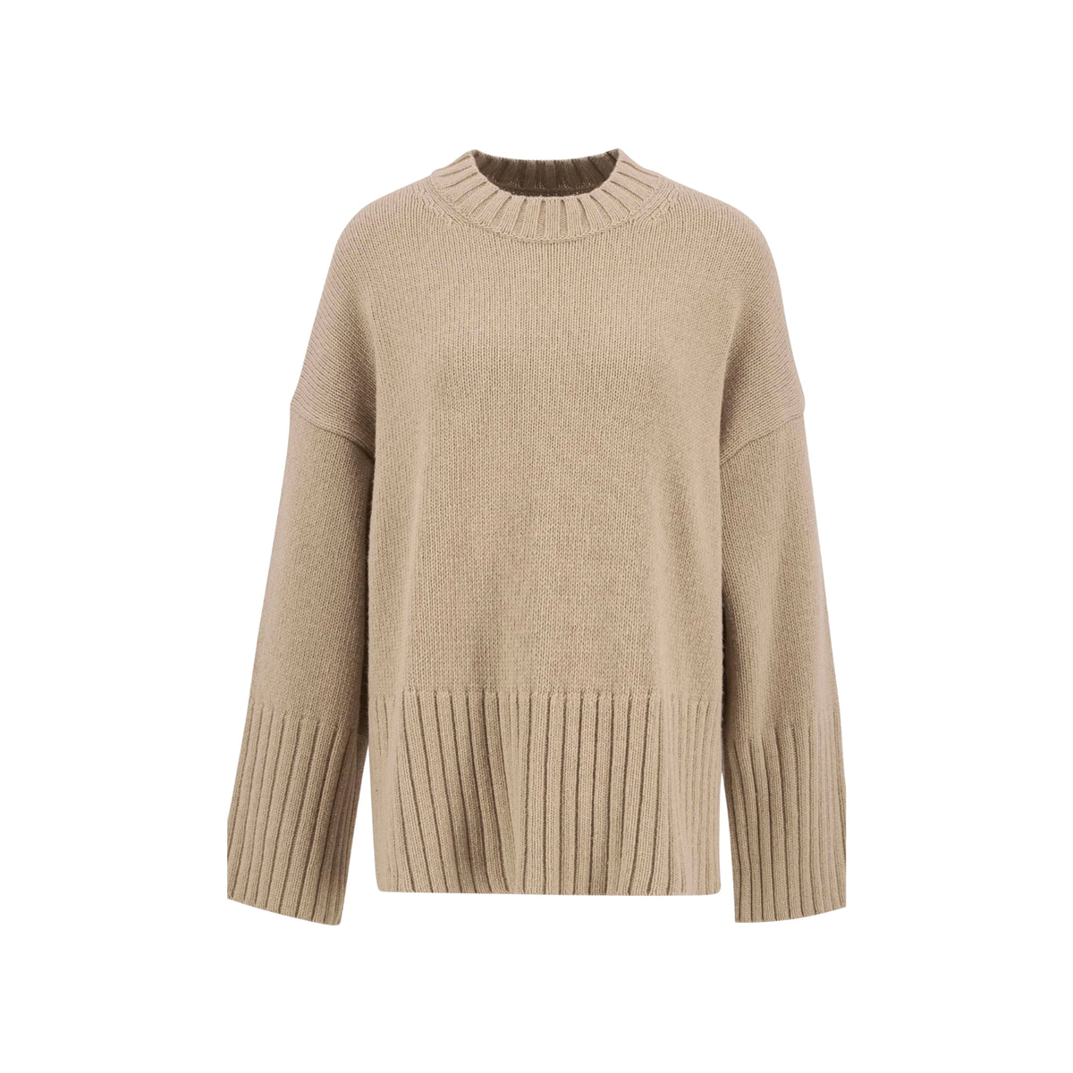 Maglione girocollo Sophia a maglia spessa - Beige