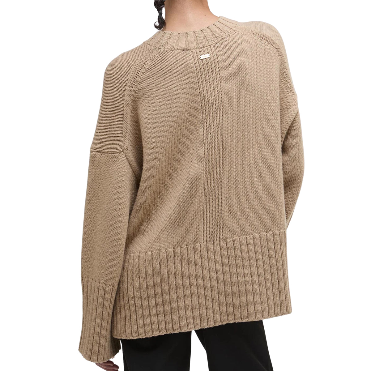 Maglione girocollo Sophia a maglia spessa - Beige