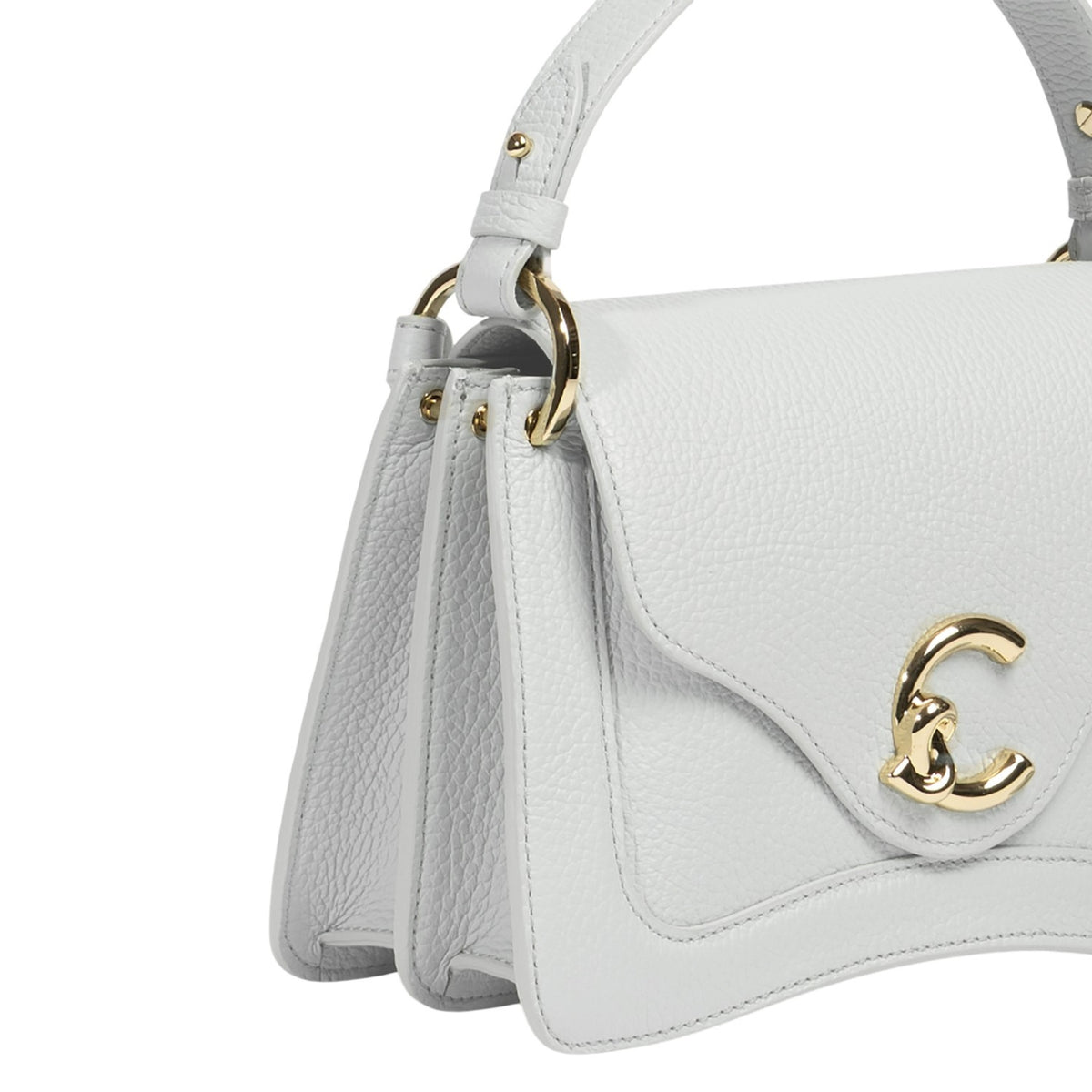 Borsa C-Me Small con logo plettro - Bianco