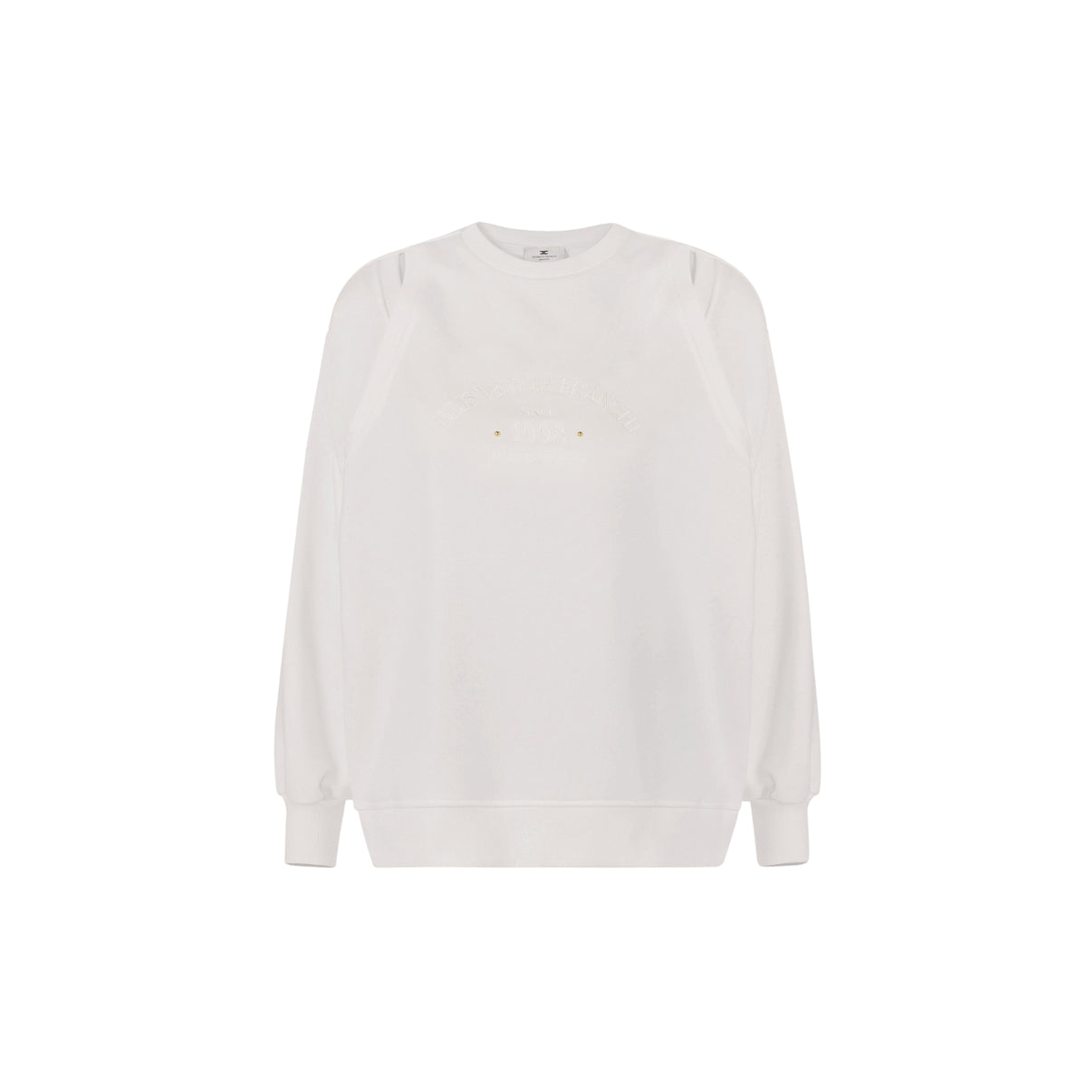 Felpa con cut-out sulle spalle - Avorio