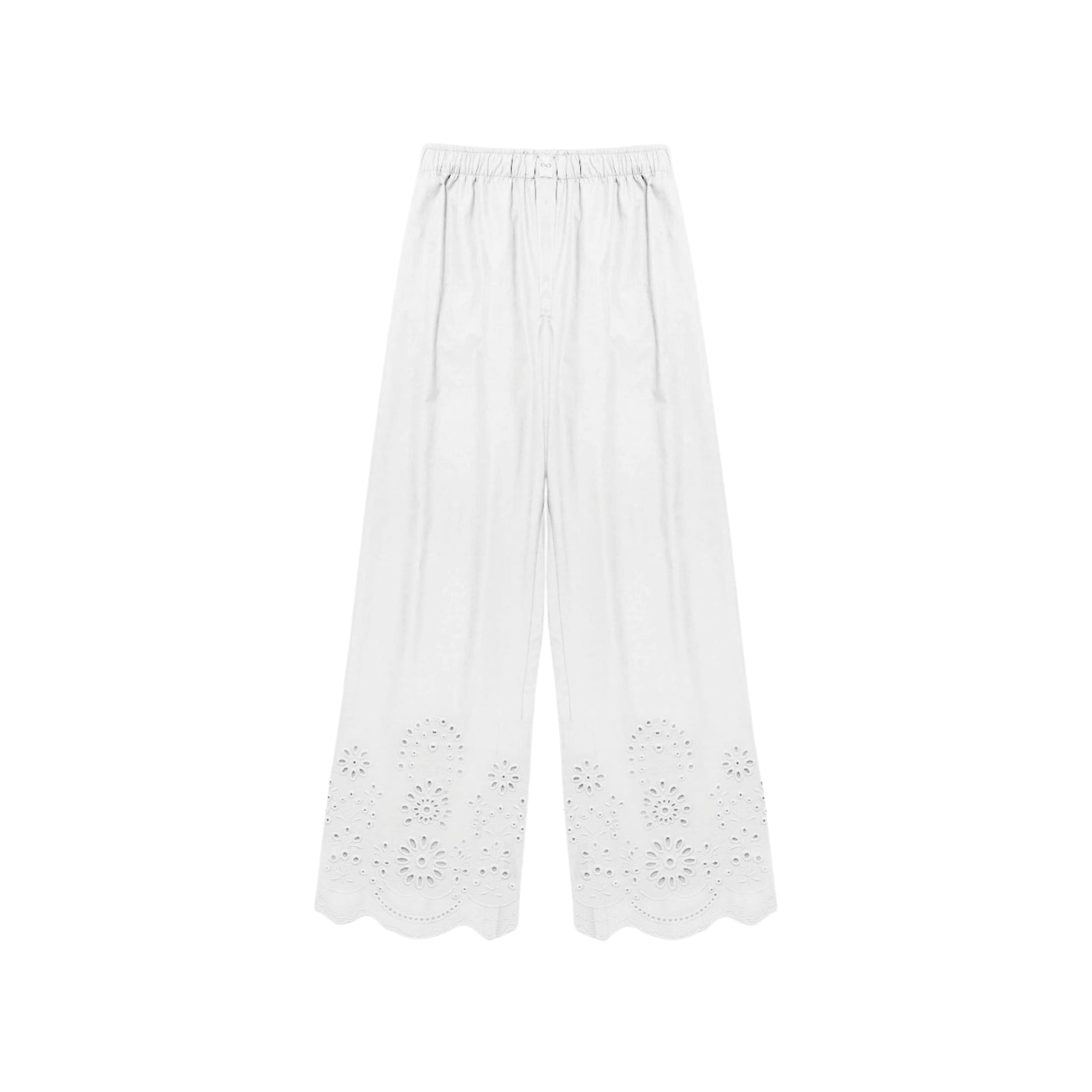 Pantaloni Inez in sangallo sul fondo