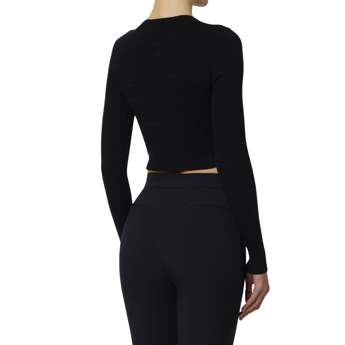 Cardigan con micro-trecce - Nero