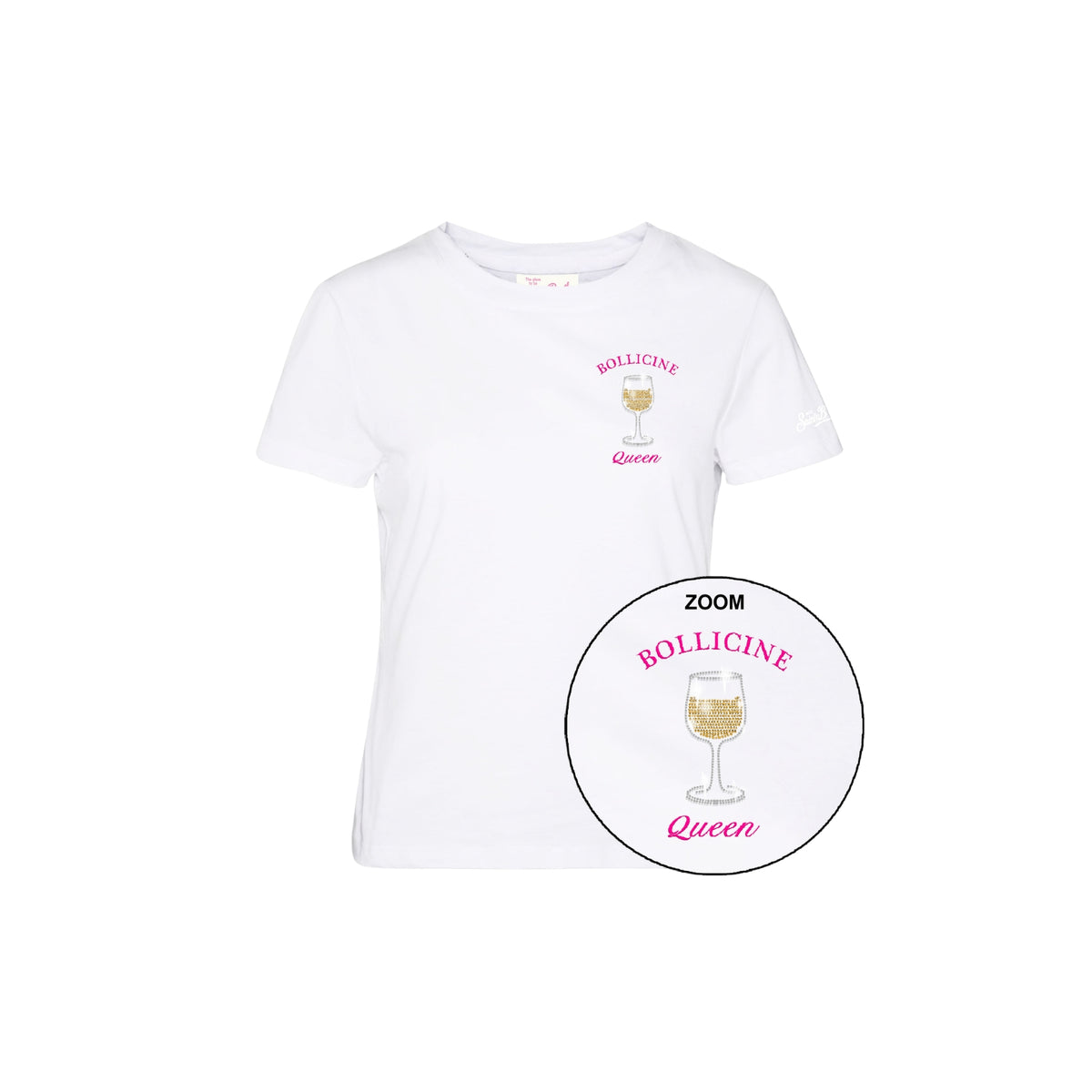 T-shirt Emilie con ricamo ironico - Bianco
