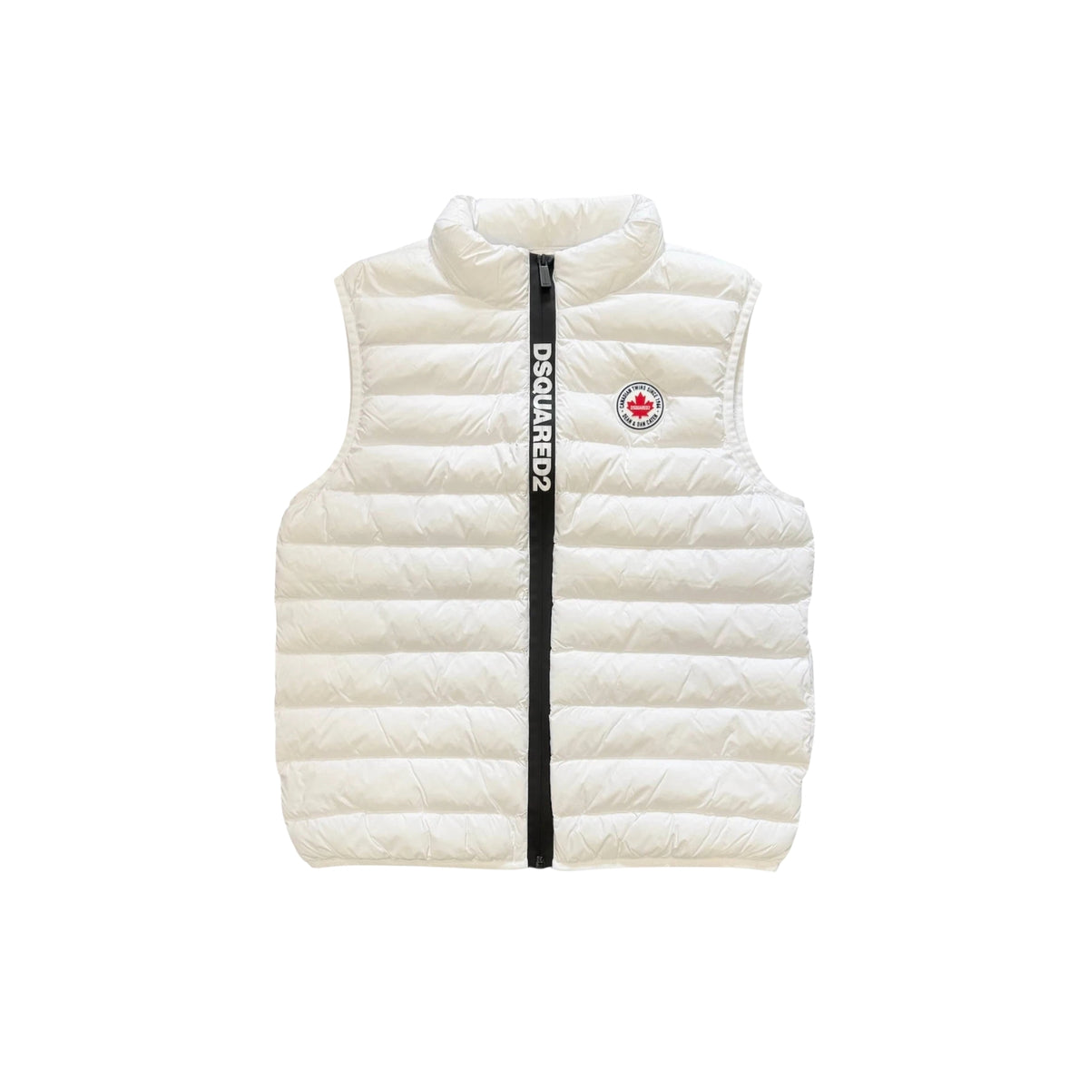 Gilet imbottito con trapuntatura orizzontale - Bianco