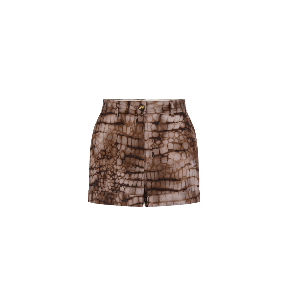 Shorts stampa alligatore - Cacao