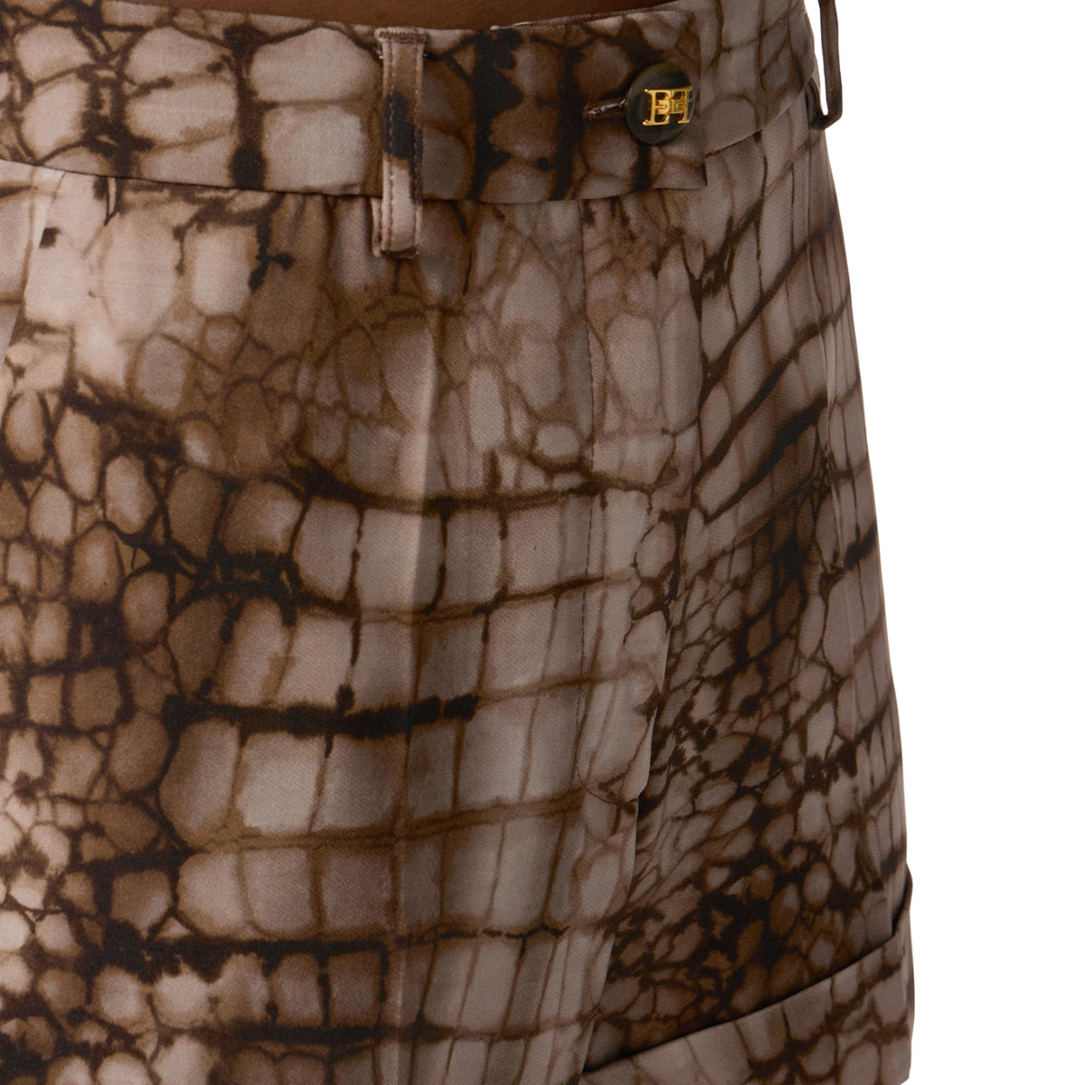 Shorts stampa alligatore - Cacao