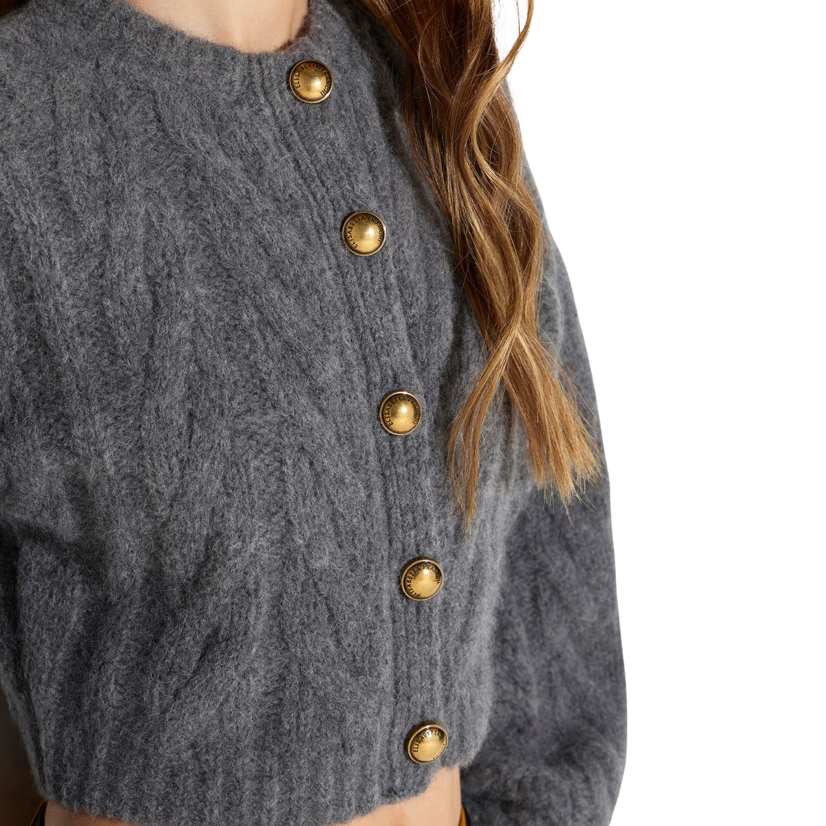 Cardigan a coste punto brioche - Grigio