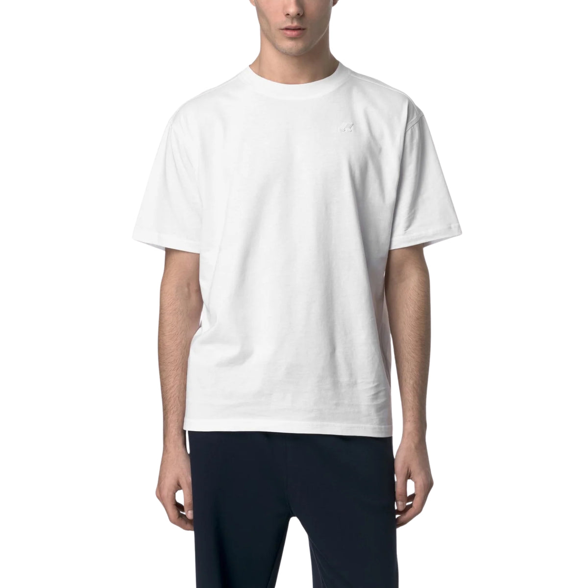 T-shirt Solo comfort in jersey di cotone - Bianco