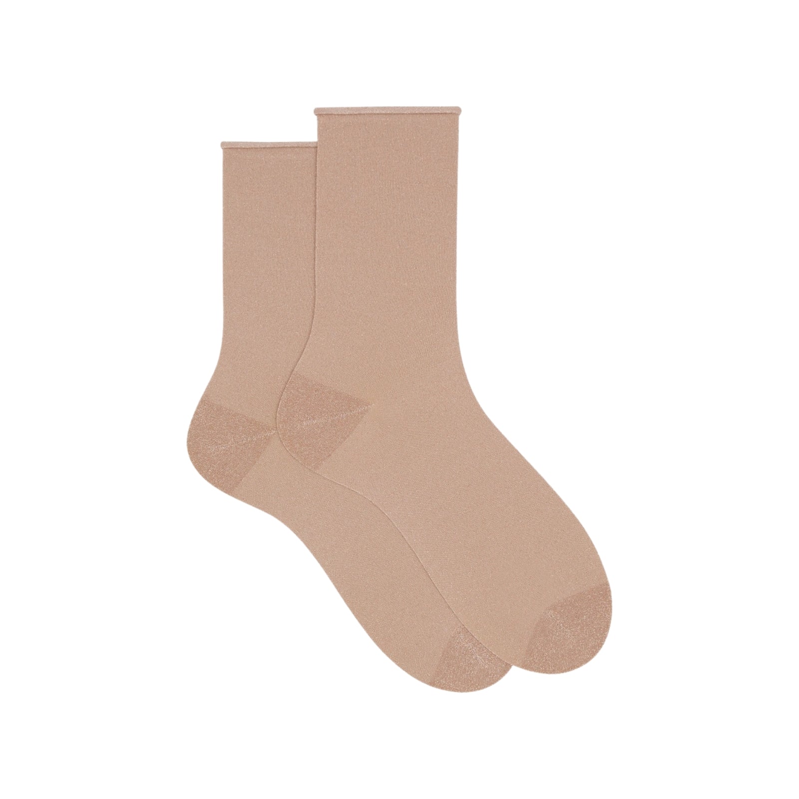 Calze corte donna lurex tinta unita - ROSA