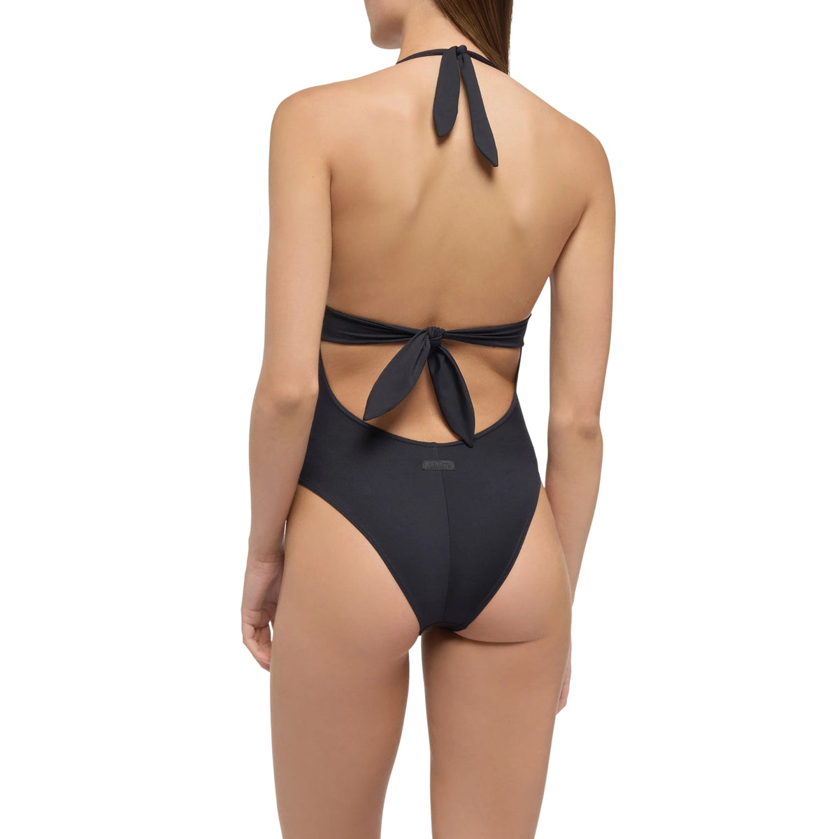 Costume intero Marylin scollo a V - Nero