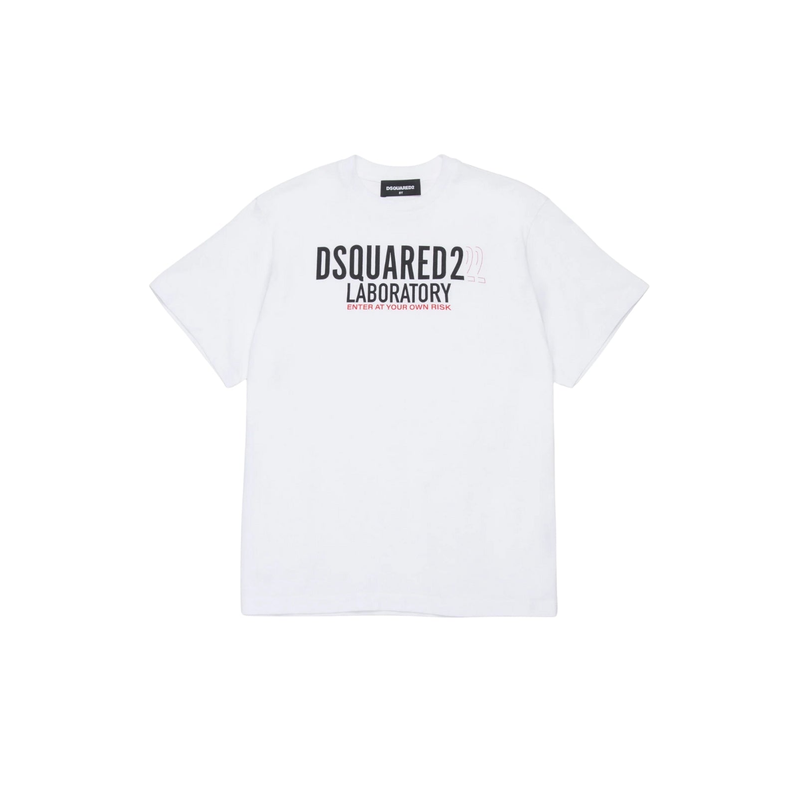 D2 T-shirt con logo laboratory - BIANCO