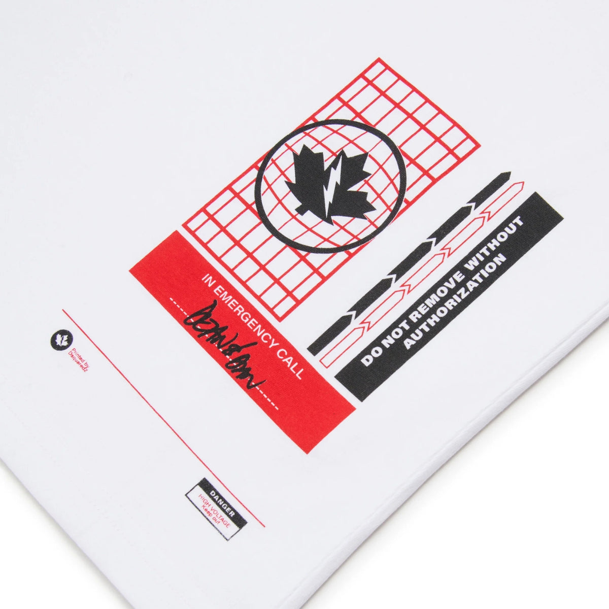 T-shirt Laboratory con grafica Foglia d'Acero - Bianco