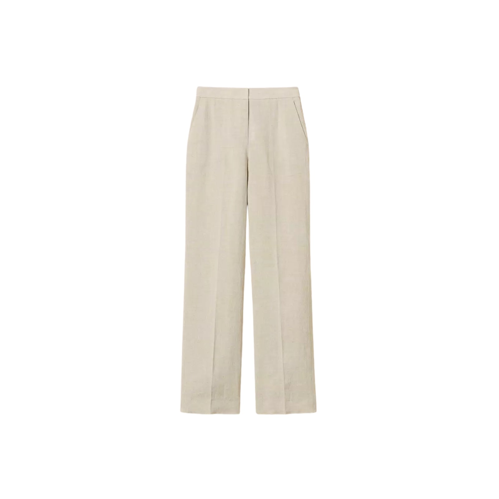 Pantalone in lino naturale con lurex
