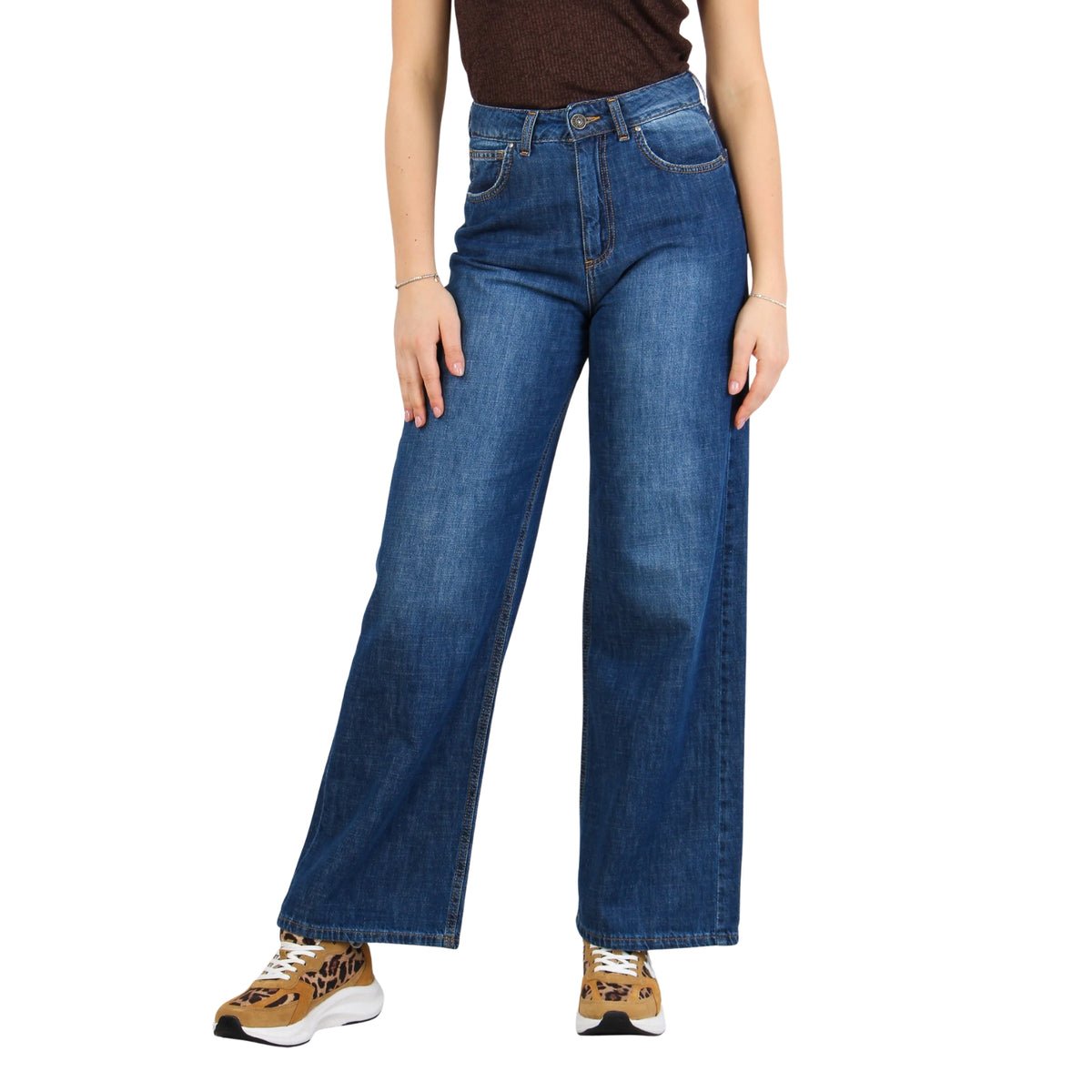 Jeans Selene a palazzo 5 tasche - Denim
