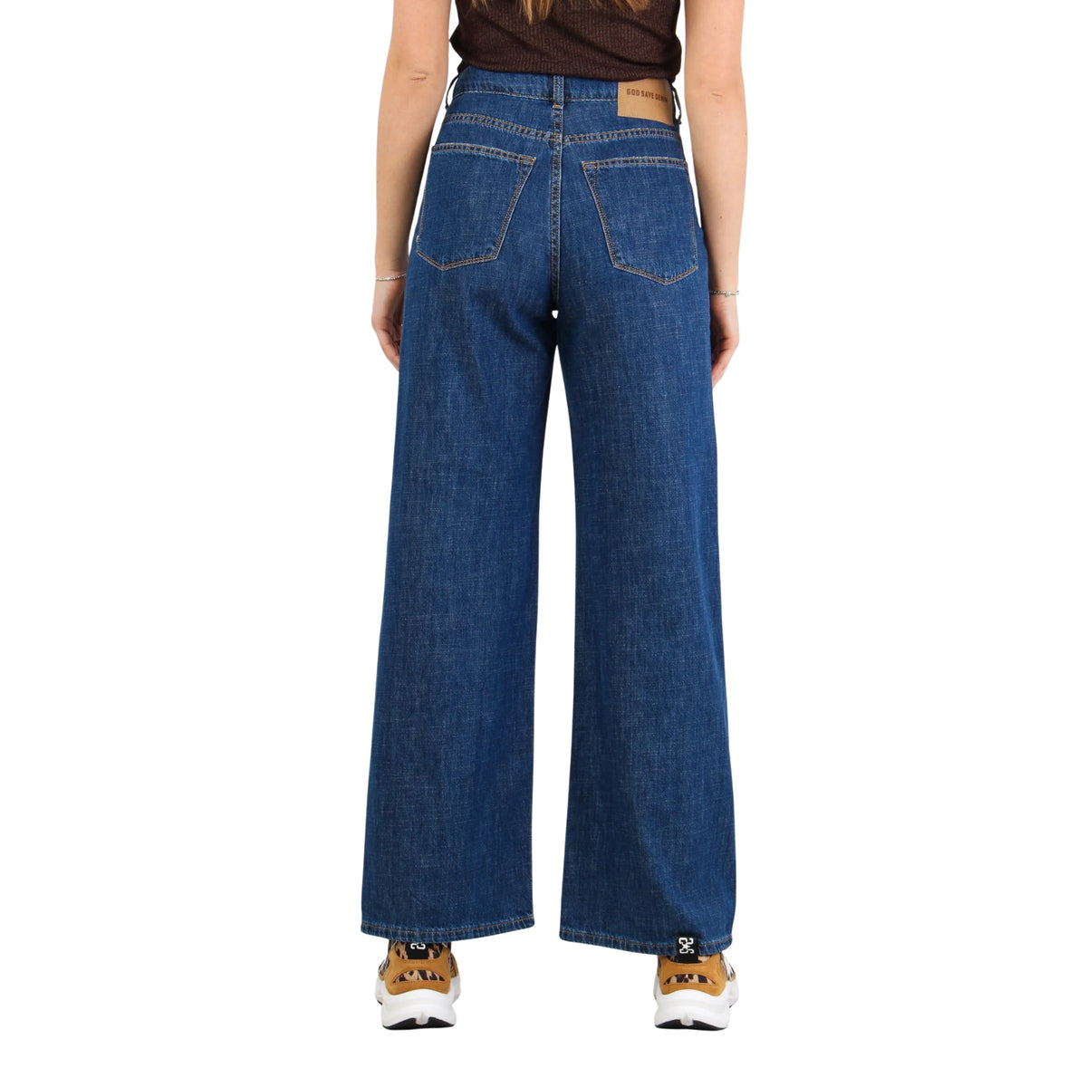 Jeans Selene a palazzo 5 tasche - Denim