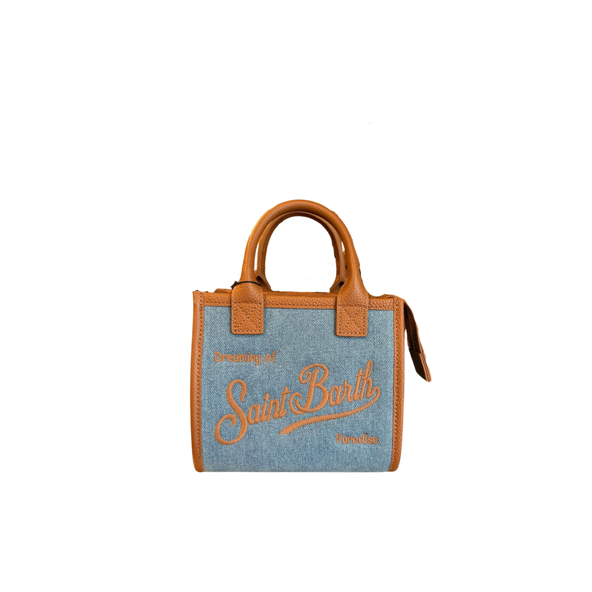 Vanity bag mini in pelle - Denim