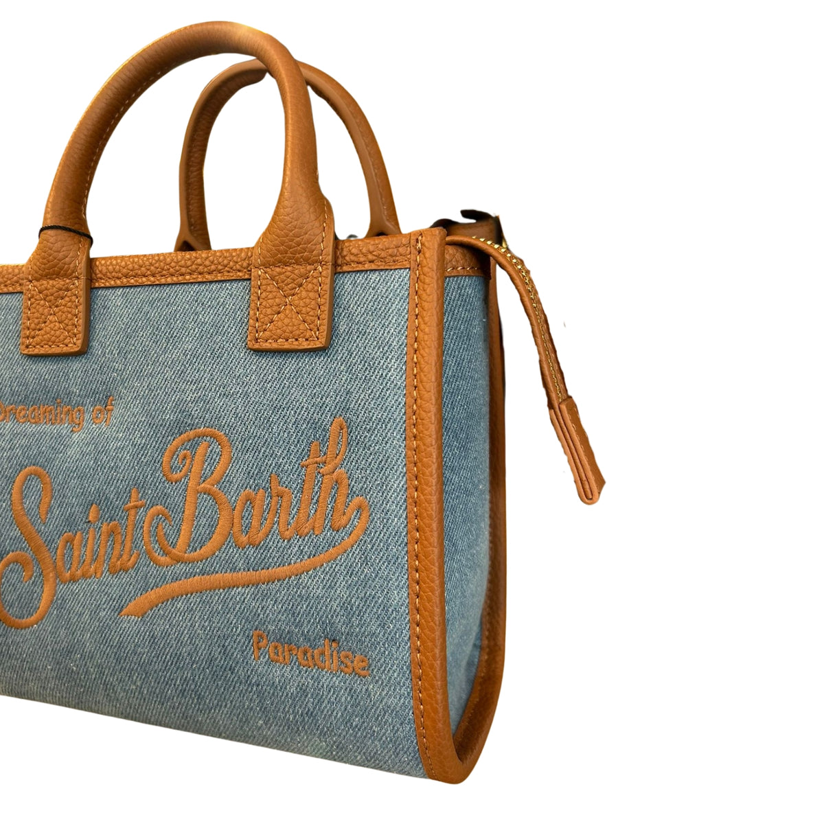 Vanity bag mini in pelle - Denim