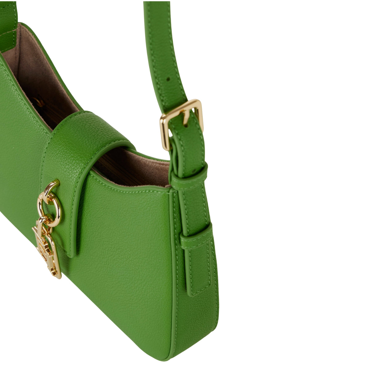 Borsa hobo piccola con charms - Verde
