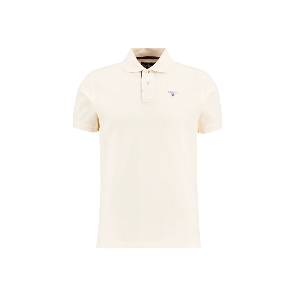 Polo Barbour con finiture tartan - Bianco
