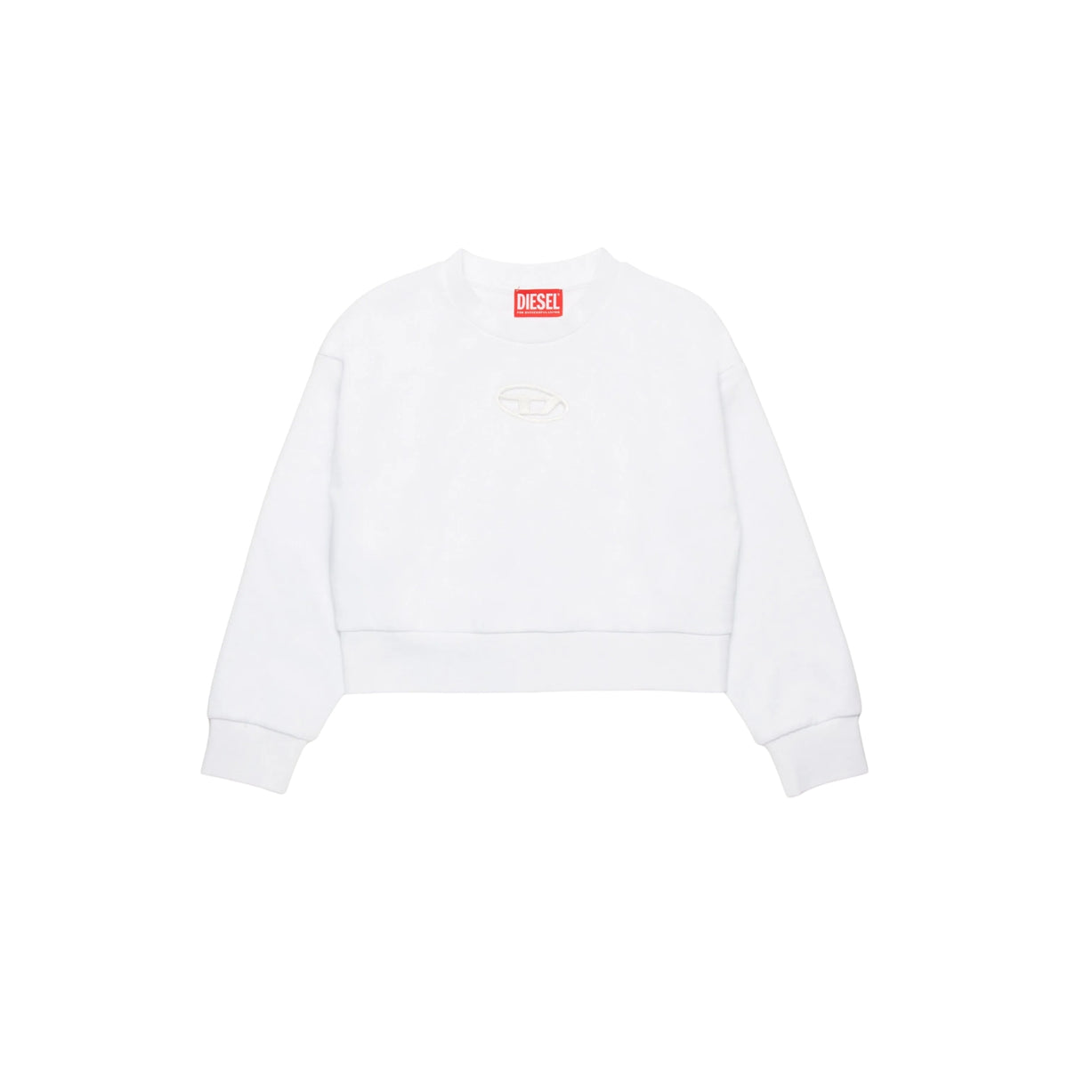 Felpa girocollo con logo Oval - Bianco