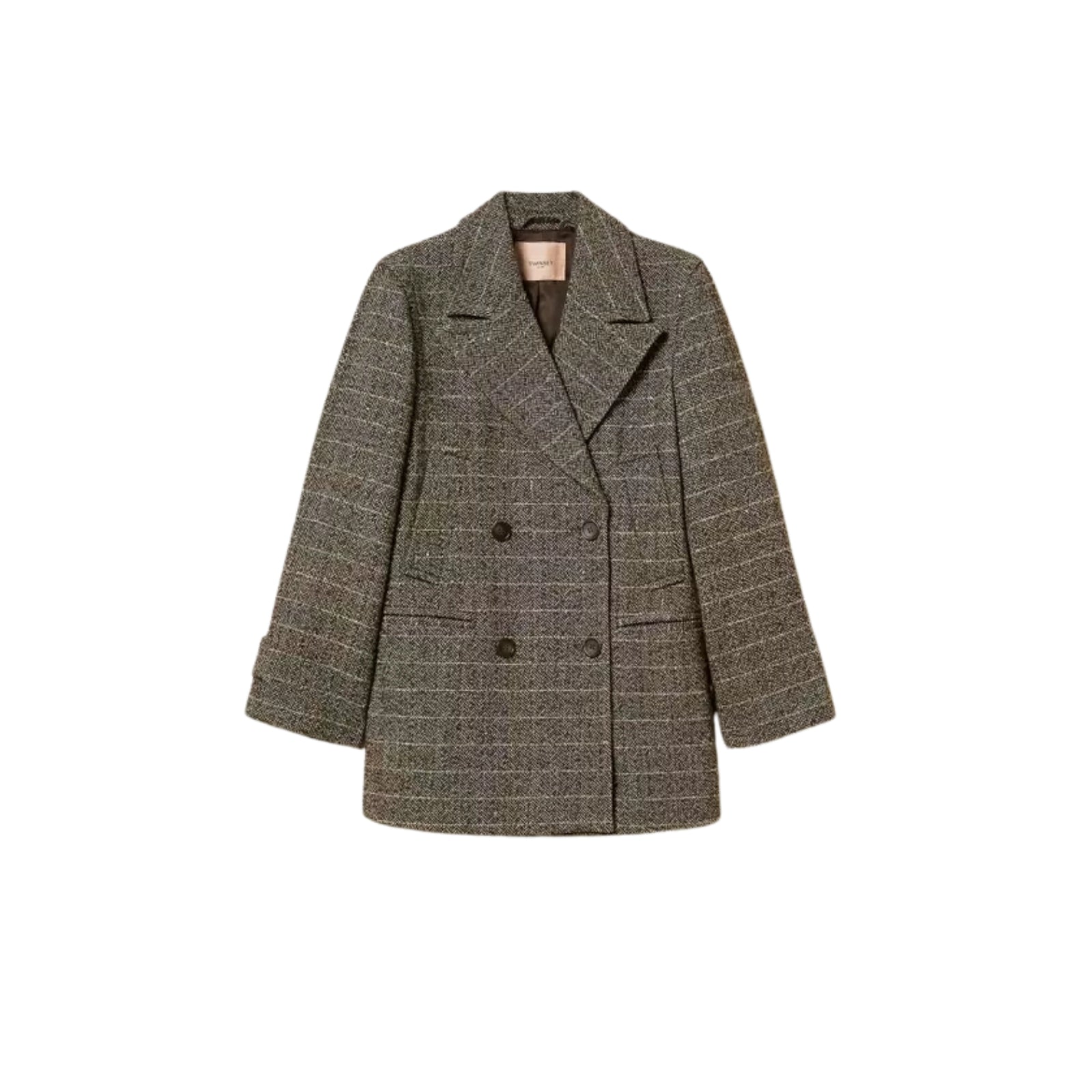 Caban in misto lana con lurex