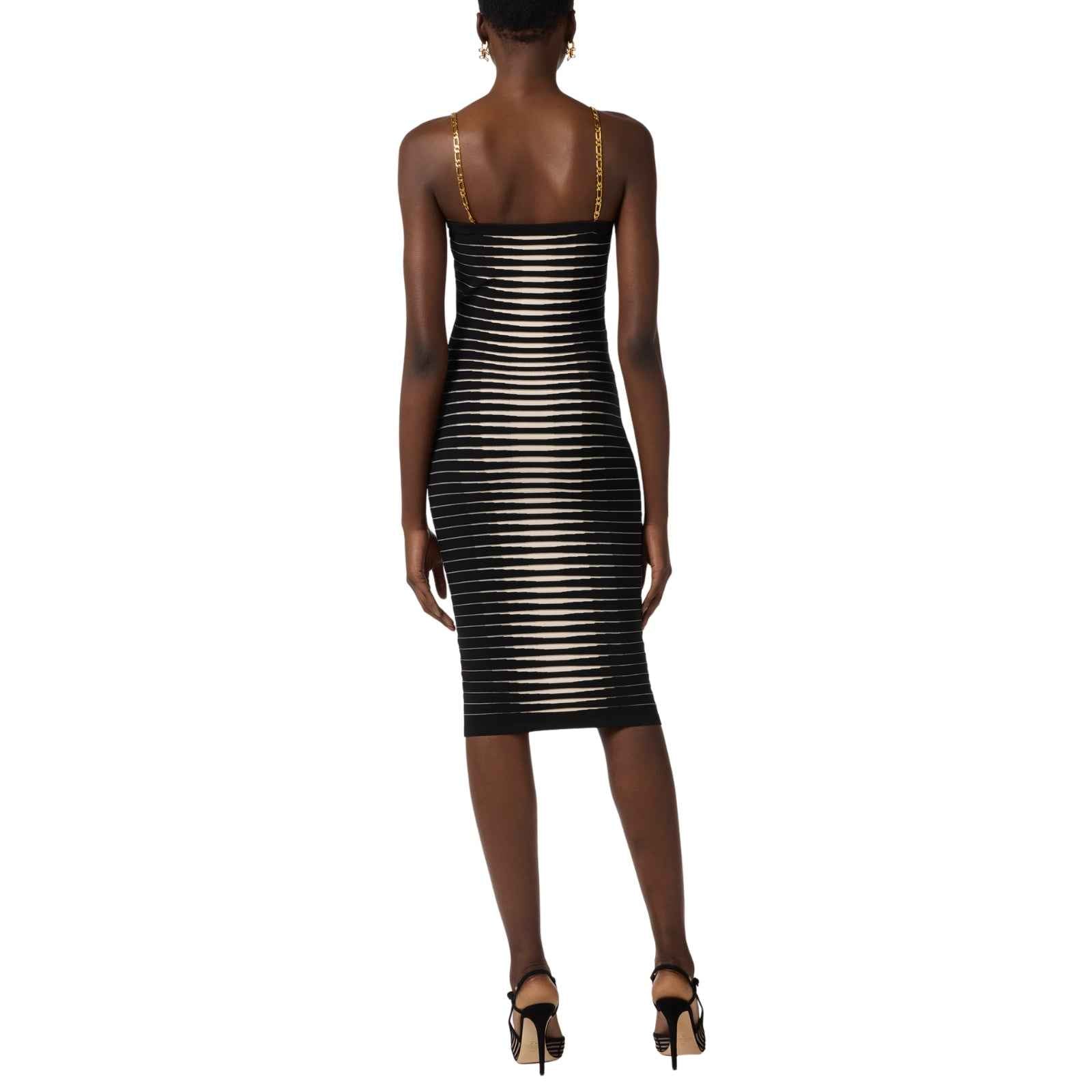 Abito in maglia con zebra jacquard
