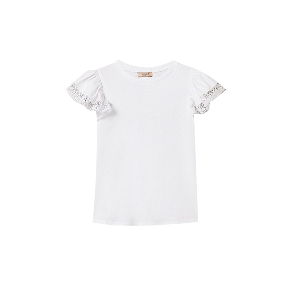 T-shirt Twinset con spacchetti laterali - Bianco