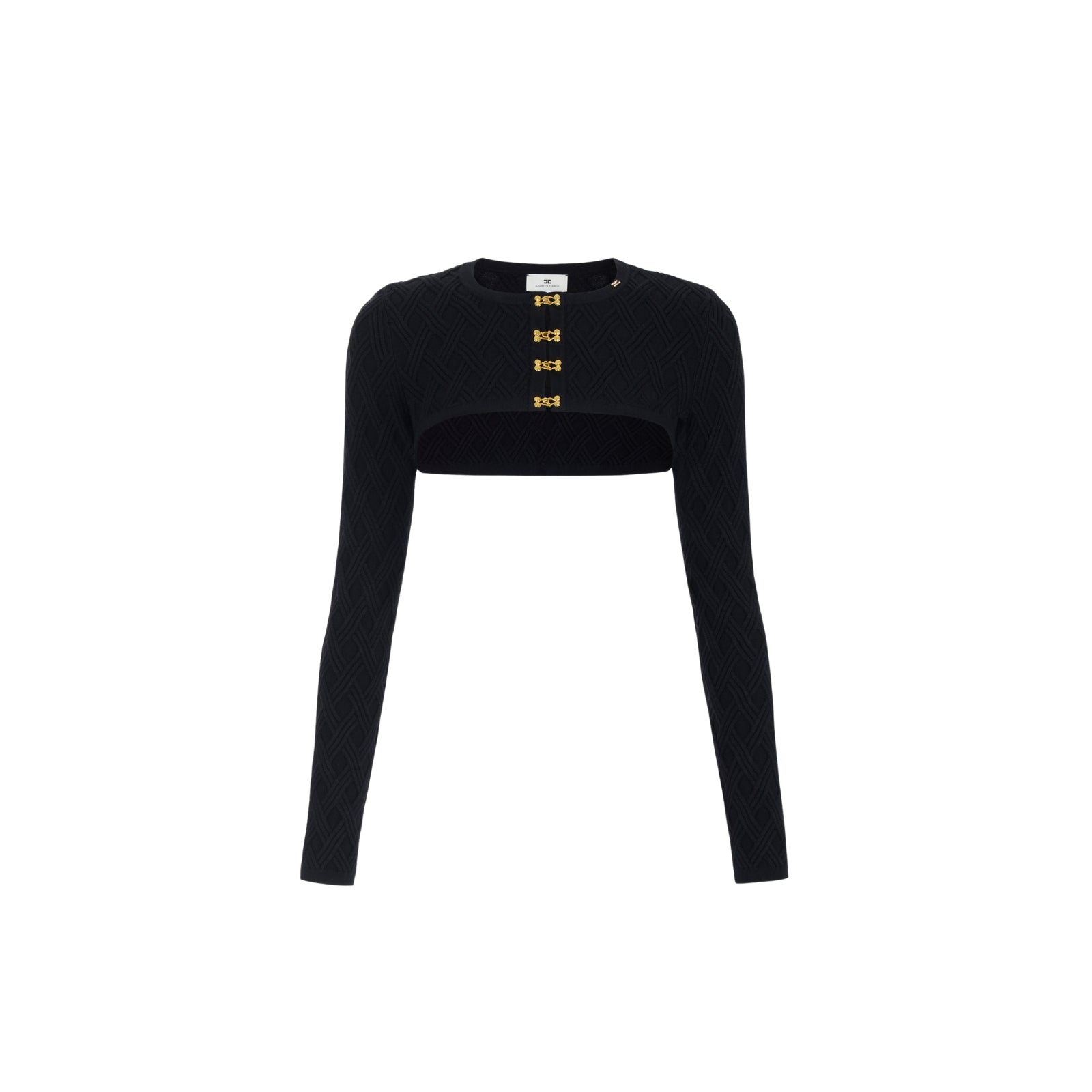 Cardigan in maglia con ganci gioiello