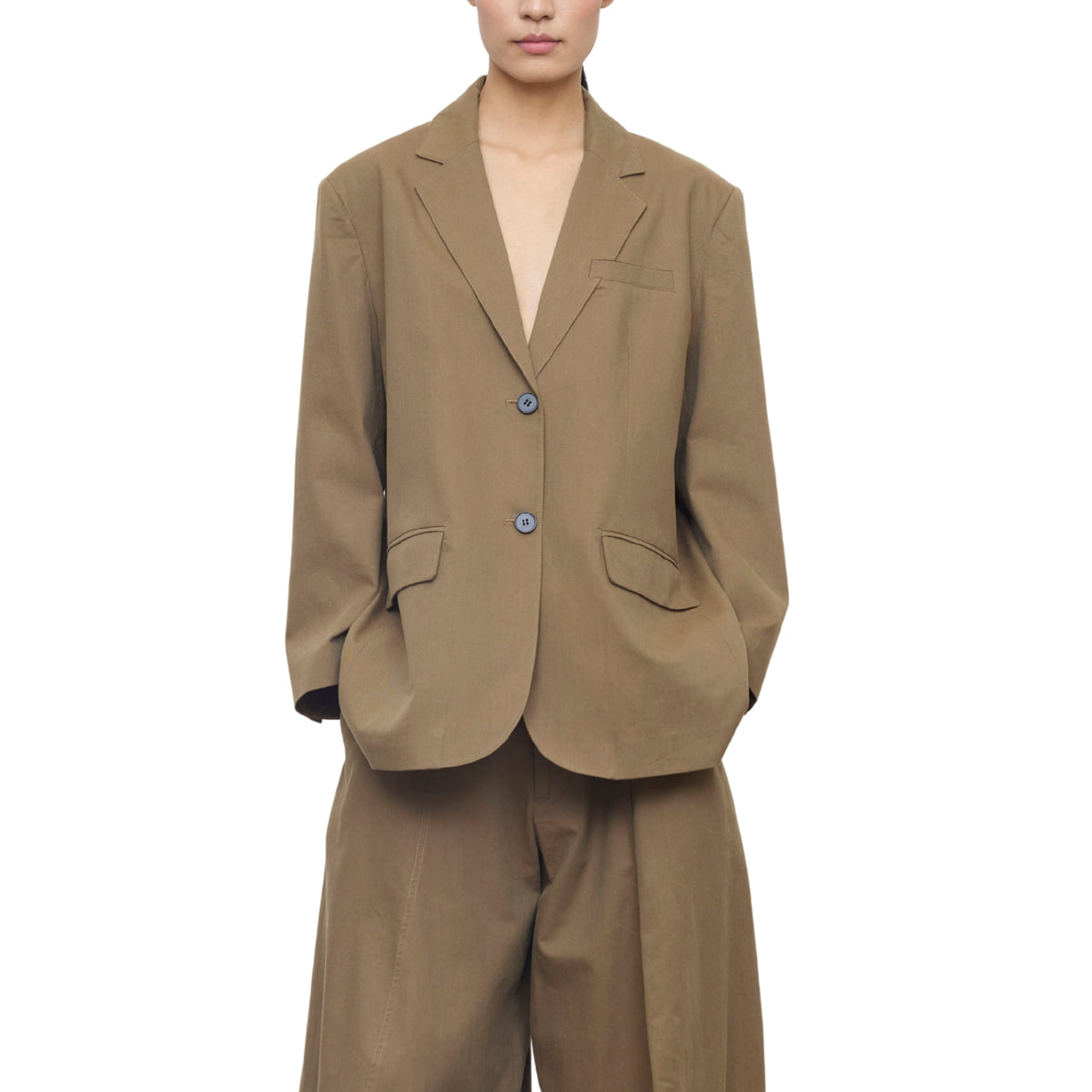Blazer oversize in tinta Kaki