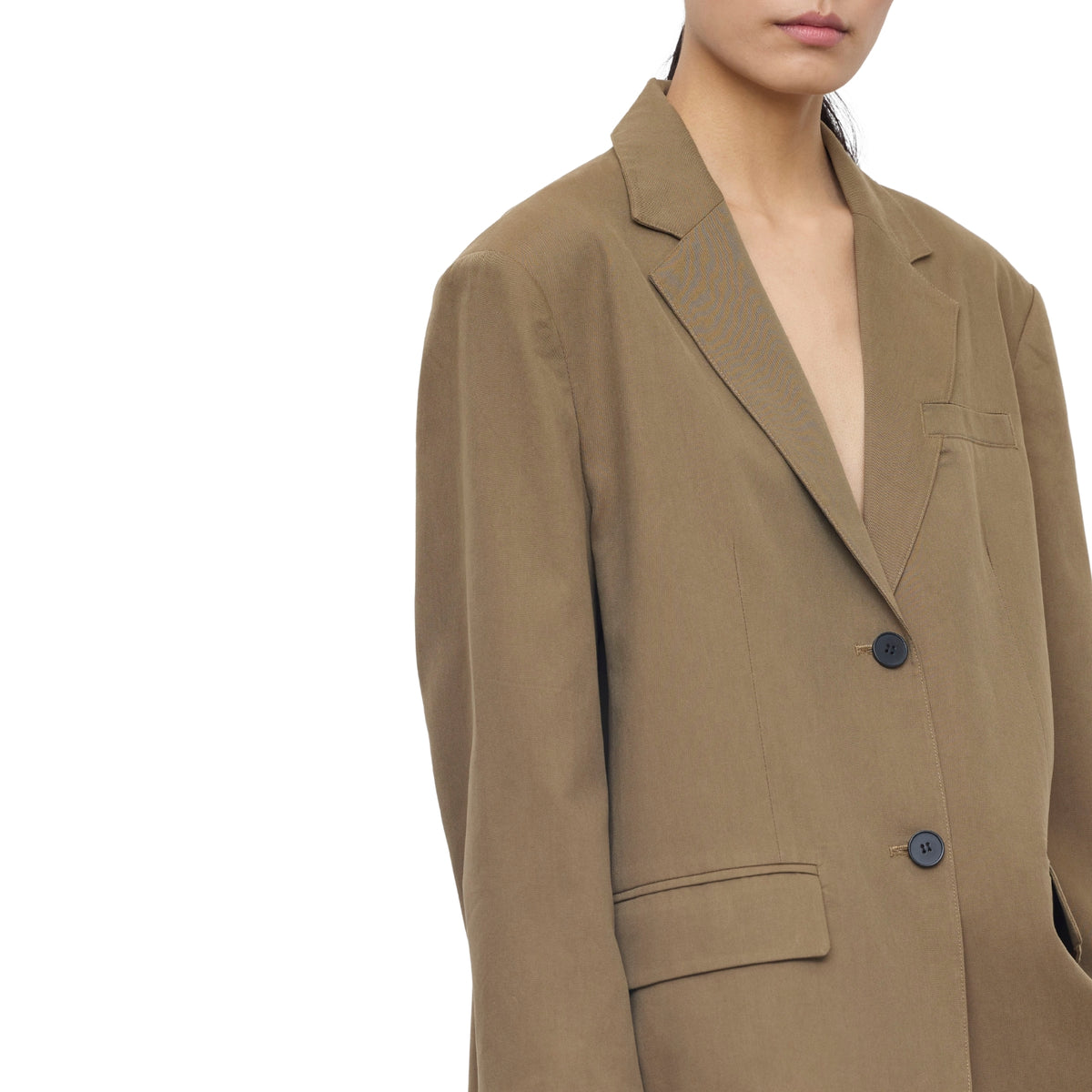Blazer oversize in tinta Kaki