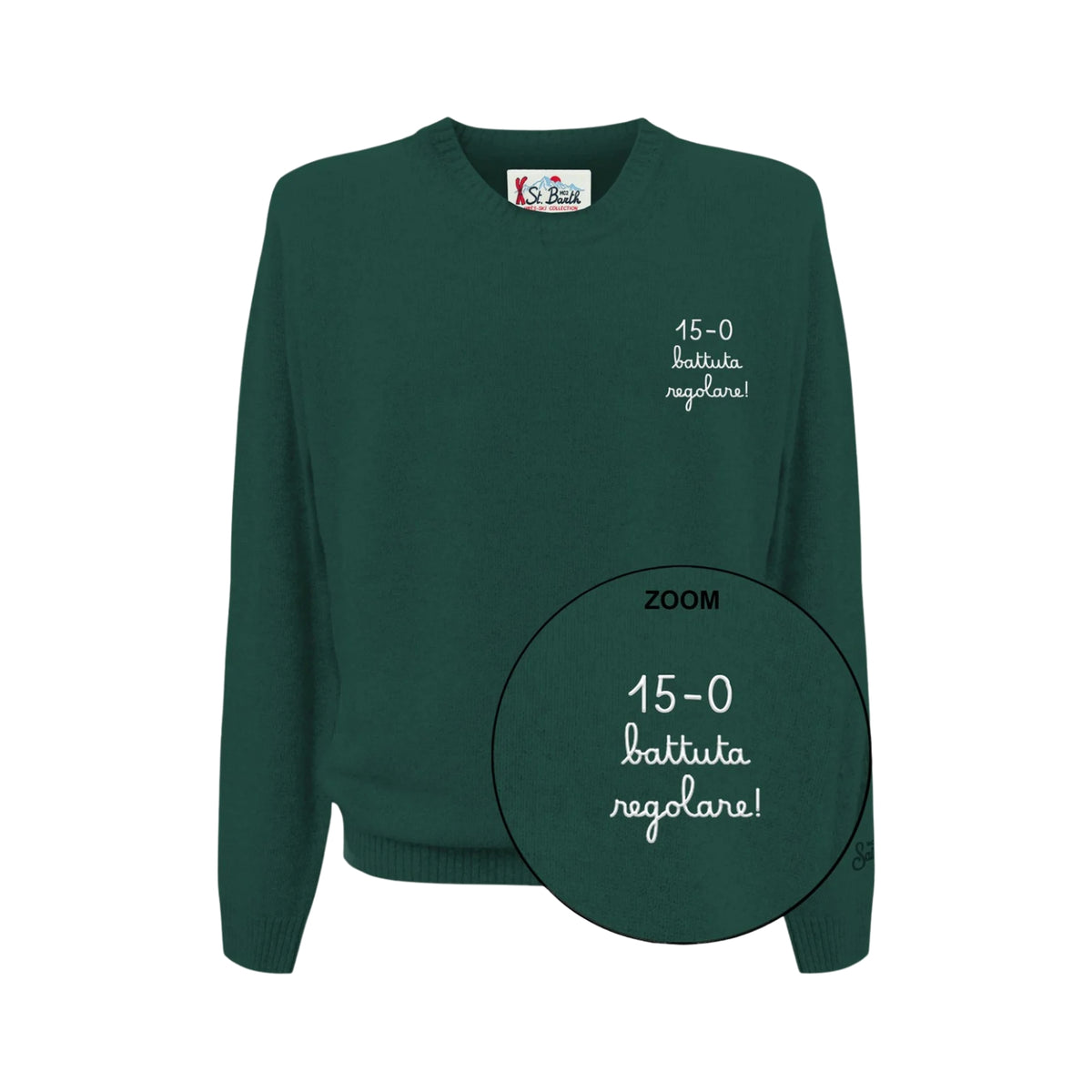 Maglione girocollo in misto cashmere - Verde