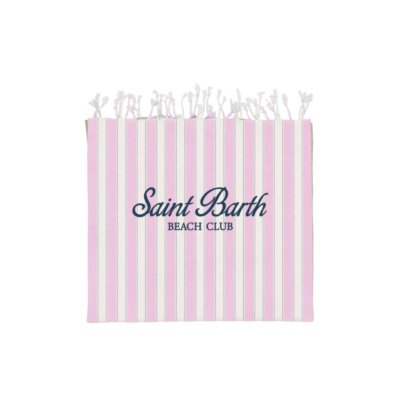 Telo mare in cotone Fouta Light con stampa a righe - ROSA