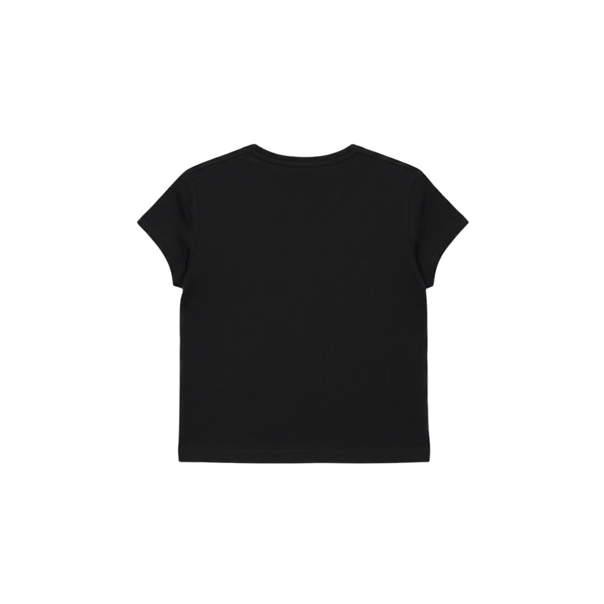 T-shirt bambina con ricamo logo Oval D - Nero