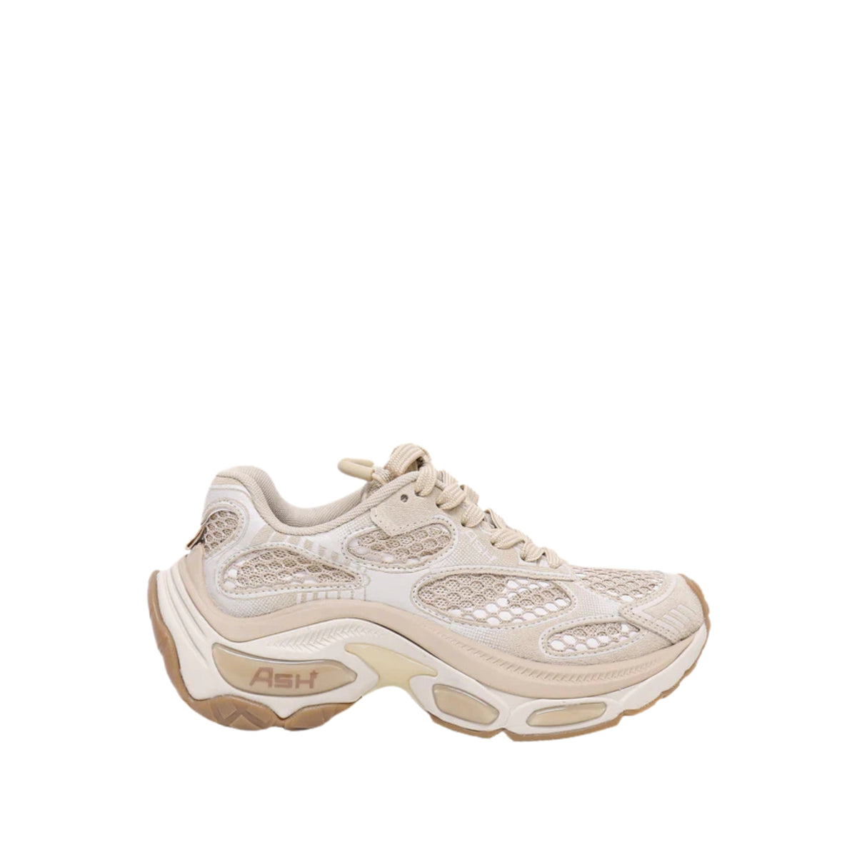Sneaker Sport Dragon in mesh e pelle - Moka