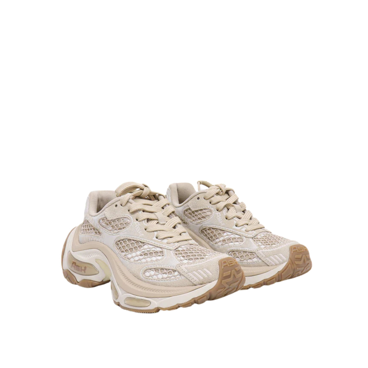 Sneaker Sport Dragon in mesh e pelle - Moka