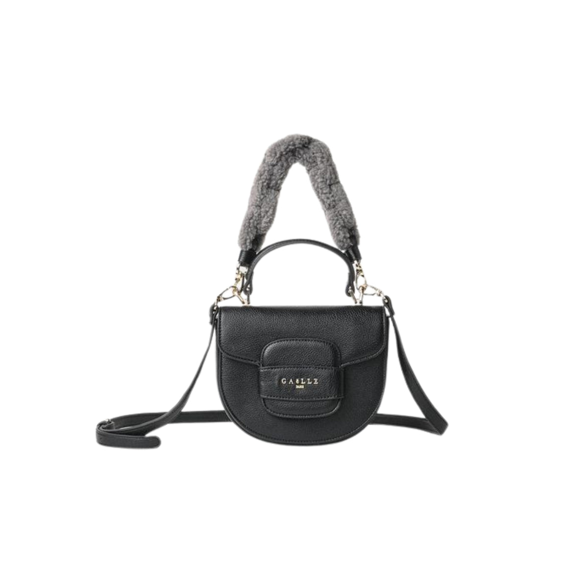 Borsa Mini Hand Bag con maxi catena ecomontone - Nero