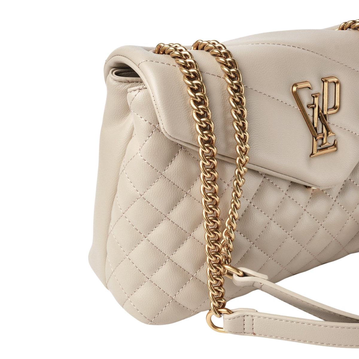 Borsa Maxi Shoulder Strap matelassé GLP - Beige