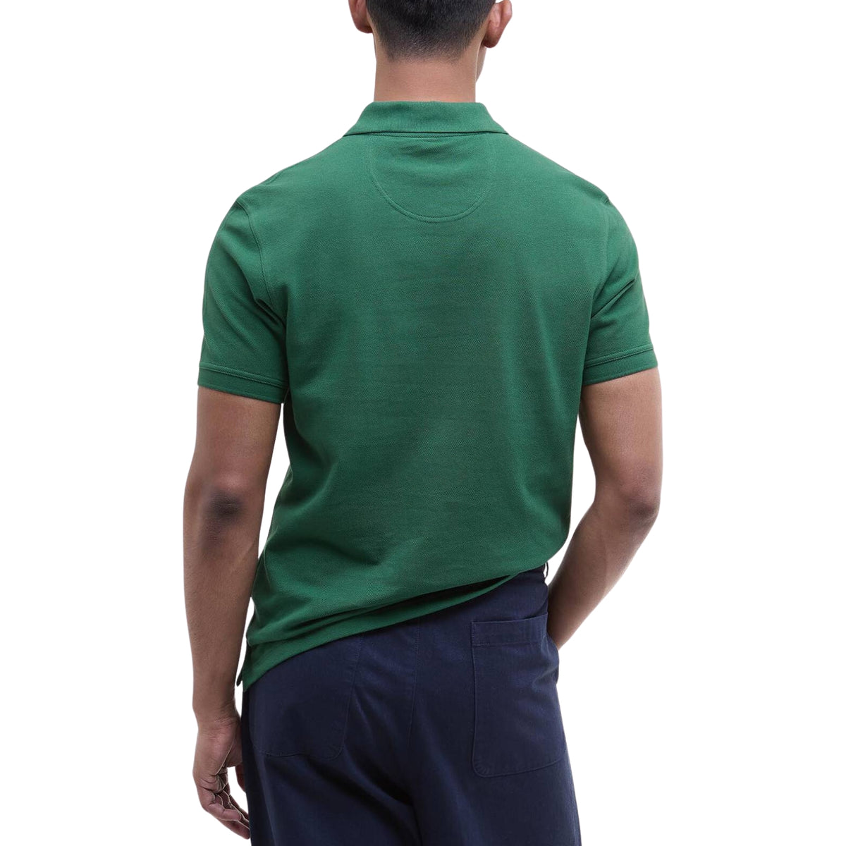 Polo Barbour con finiture tartan - Verde