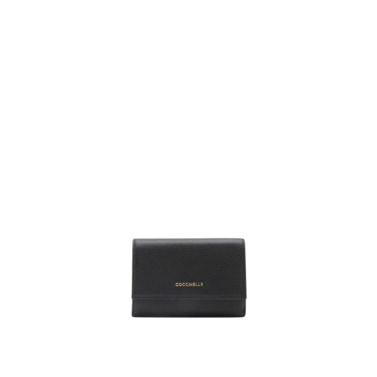Portafoglio con patta linea Metallic - Nero