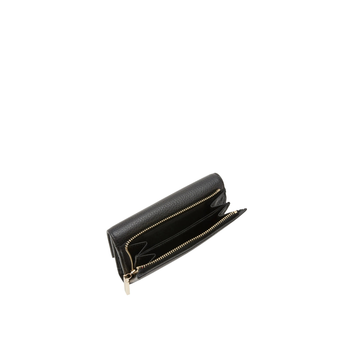 Portafoglio con patta linea Metallic - Nero