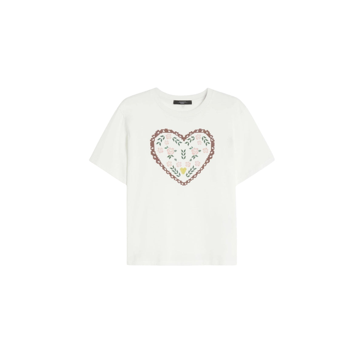 T-shirt basic con motivo grafico - Bianco