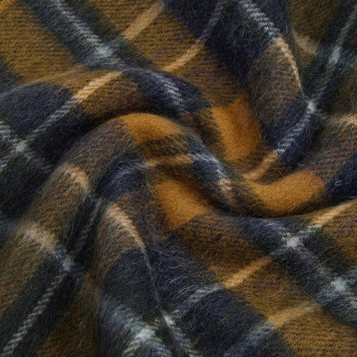 Sciarpa in lana e cashmere motivo check - Marrone