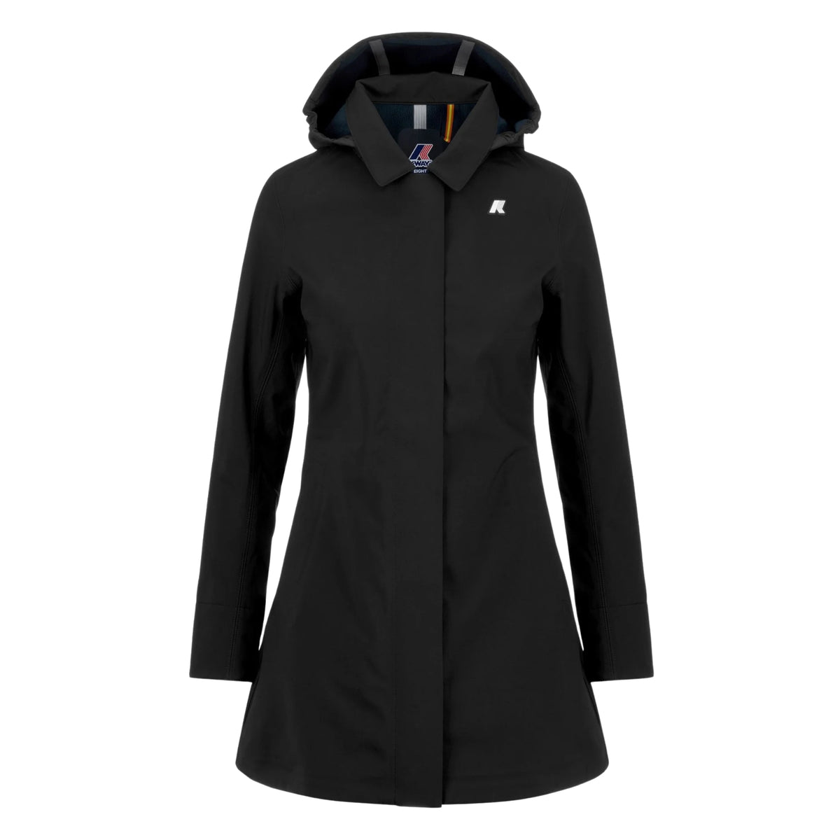 Trench Mathy slim con cappuccio rimovibile - Nero