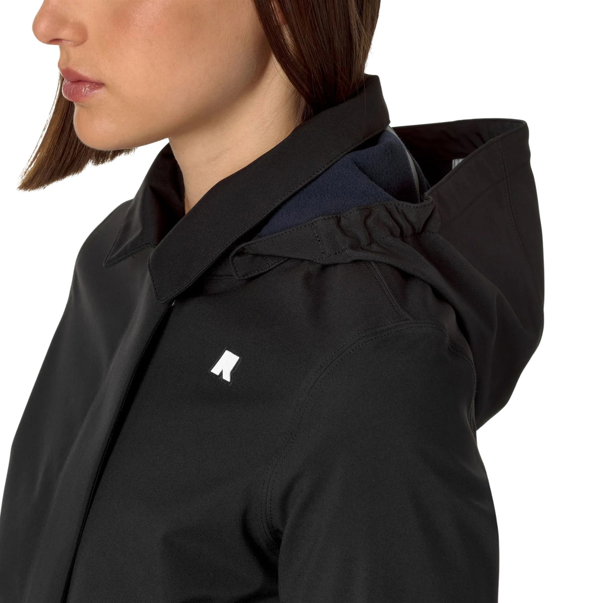 Trench Mathy slim con cappuccio rimovibile - Nero